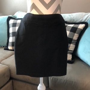 Black stretchy pull on skirt